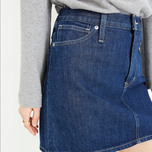 NWT Madewell Rigid Denim Mini Skirt in Dupree Wash -Size 25 - Picture 4 of 8